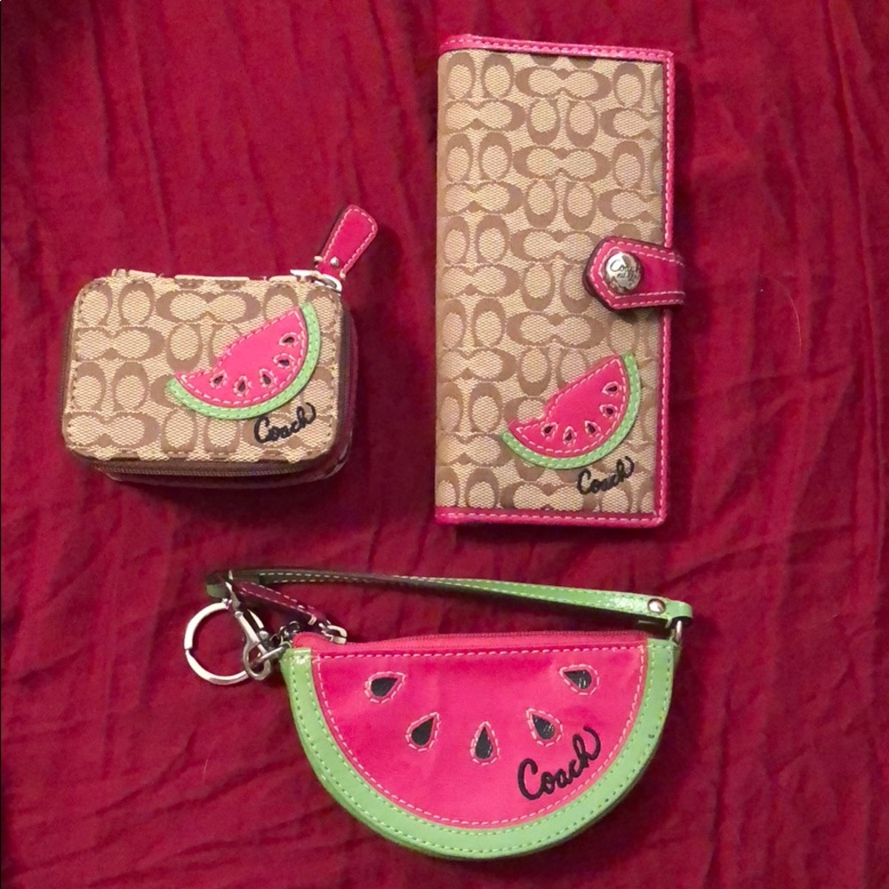 Coach wallet, pill container& coin purse